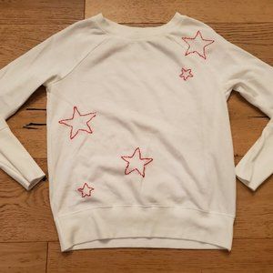 Hello Nite crew sweatshirt with stars - pajama top - white - xs